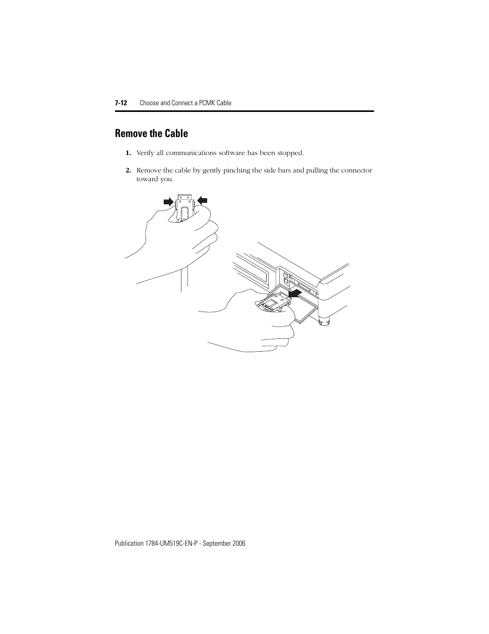 Remove the cable, Remove the cable -12 | Rockwell Automation 1784-PCMK PCMK Communication Card Installation Manual User Manual | Page 70 / 84