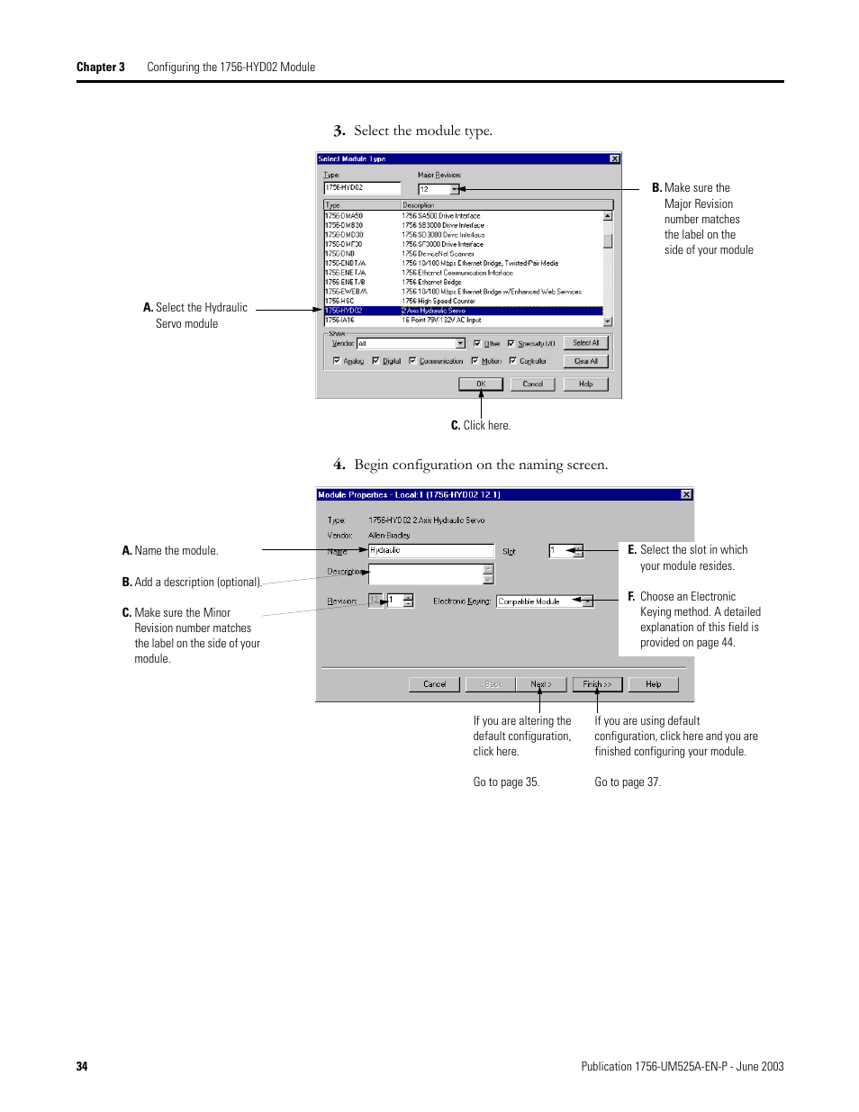 Rockwell Automation 1756-HYD02 ControlLogix Hydraulic Servo Module User Manual | Page 34 / 98