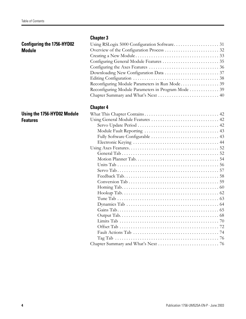 Rockwell Automation 1756-HYD02 ControlLogix Hydraulic Servo Module User Manual | Page 4 / 98