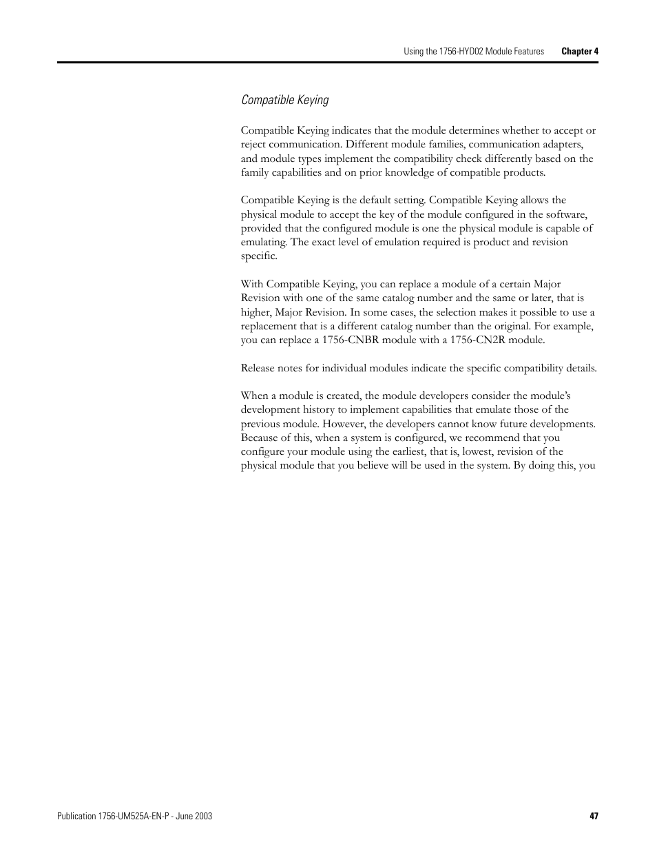 Rockwell Automation 1756-HYD02 ControlLogix Hydraulic Servo Module User Manual | Page 47 / 98