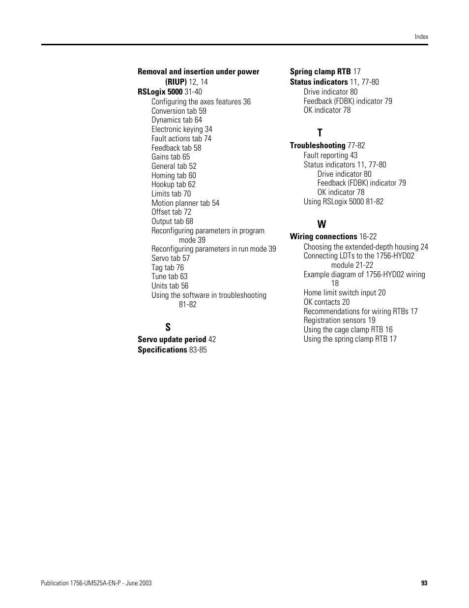 Rockwell Automation 1756-HYD02 ControlLogix Hydraulic Servo Module User Manual | Page 93 / 98