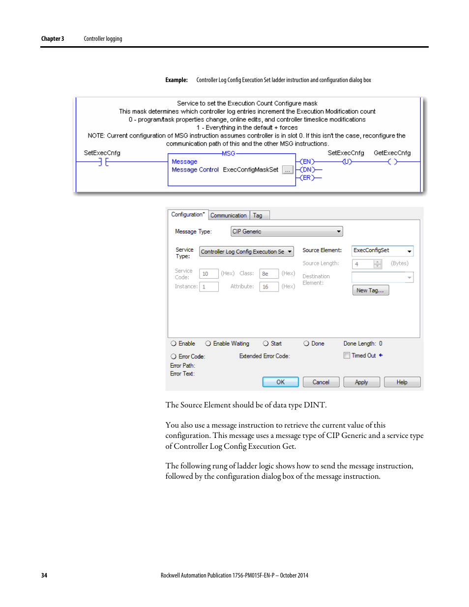 Rockwell Automation Logix5000 Controllers Controller Information and Status Programming Manual User Manual | Page 34 / 59