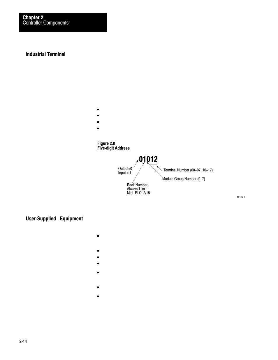 2ć14 | Rockwell Automation 1772-LV,D17726.6.1 A and I MNL MINI-PLC-2/15 PROCESSO User Manual | Page 19 / 94