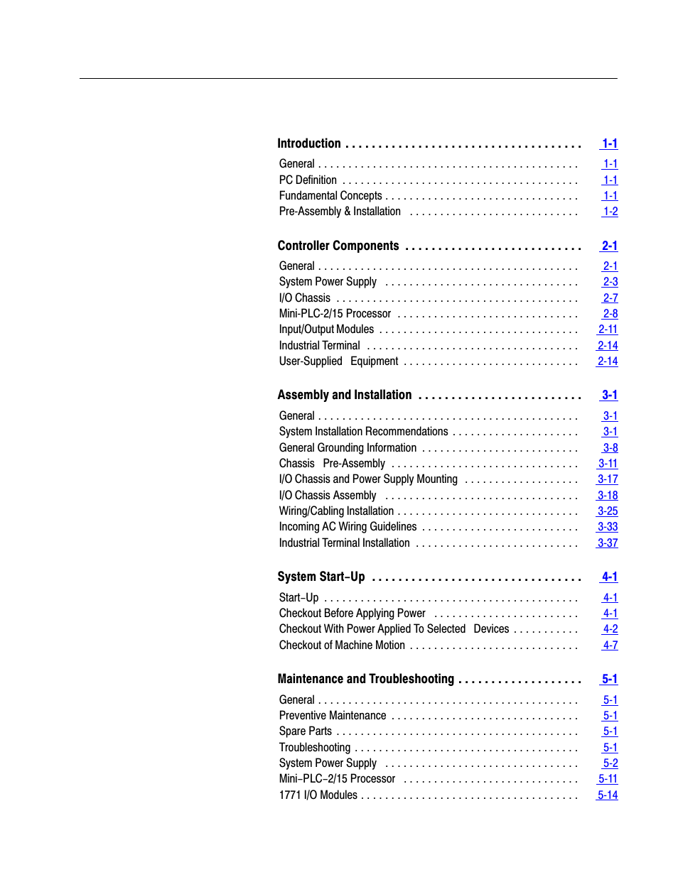 Rockwell Automation 1772-LV,D17726.6.1 A and I MNL MINI-PLC-2/15 PROCESSO User Manual | Page 2 / 94