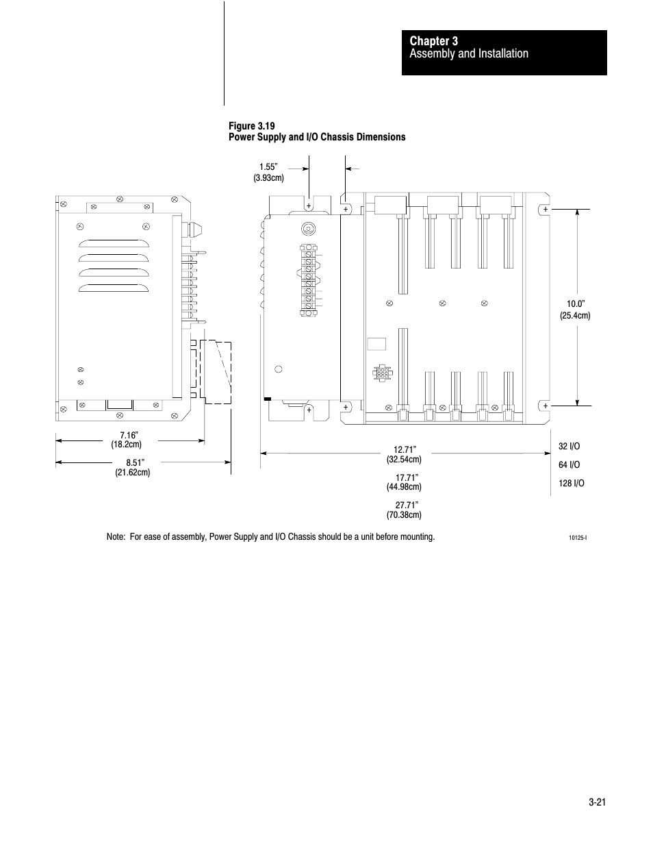Assembly and installation chapter 3 | Rockwell Automation 1772-LV,D17726.6.1 A and I MNL MINI-PLC-2/15 PROCESSO User Manual | Page 41 / 94