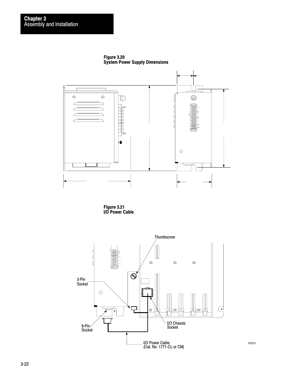 Assembly and installation chapter 3 | Rockwell Automation 1772-LV,D17726.6.1 A and I MNL MINI-PLC-2/15 PROCESSO User Manual | Page 42 / 94
