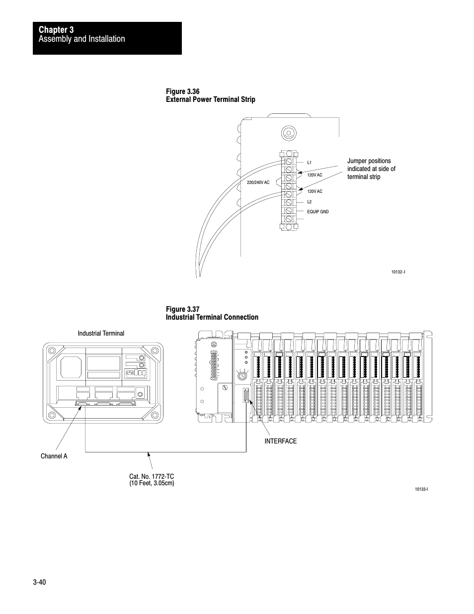 Assembly and installation chapter 3 | Rockwell Automation 1772-LV,D17726.6.1 A and I MNL MINI-PLC-2/15 PROCESSO User Manual | Page 60 / 94