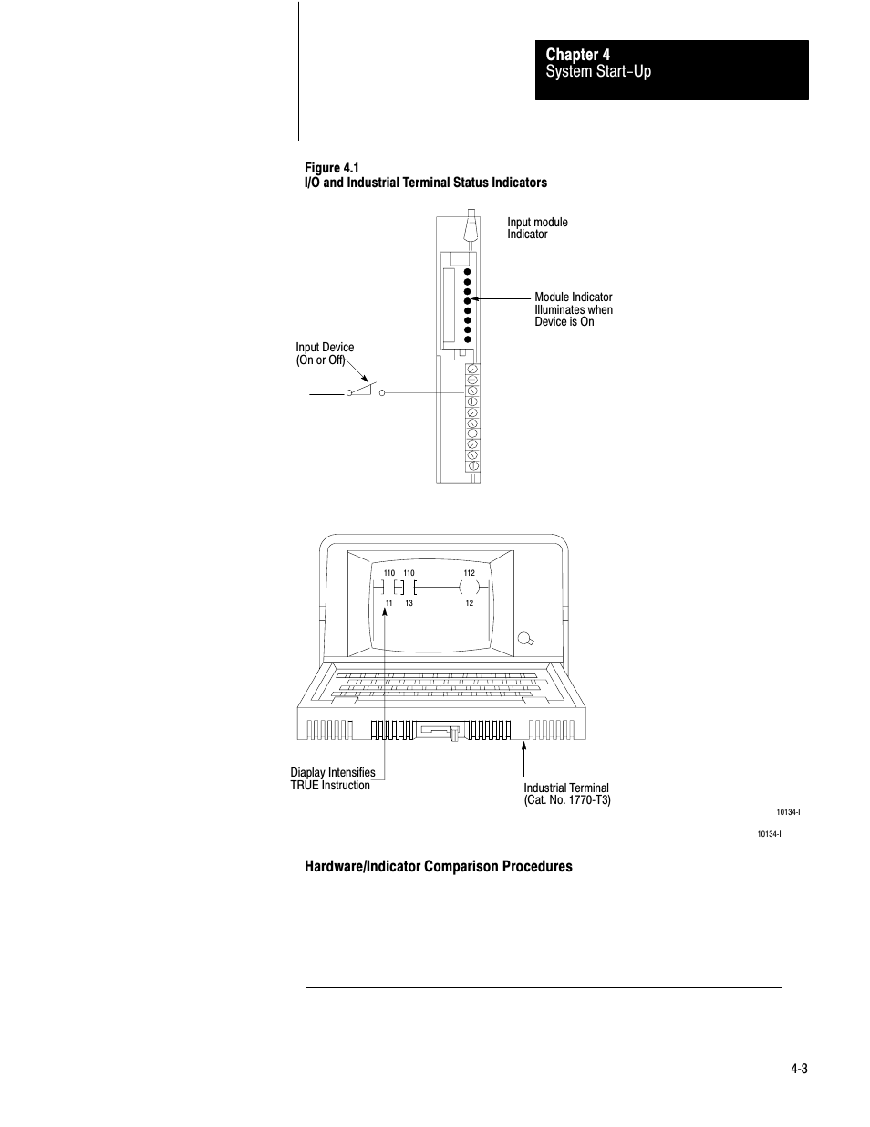 System start-up chapter 4 | Rockwell Automation 1772-LV,D17726.6.1 A and I MNL MINI-PLC-2/15 PROCESSO User Manual | Page 63 / 94