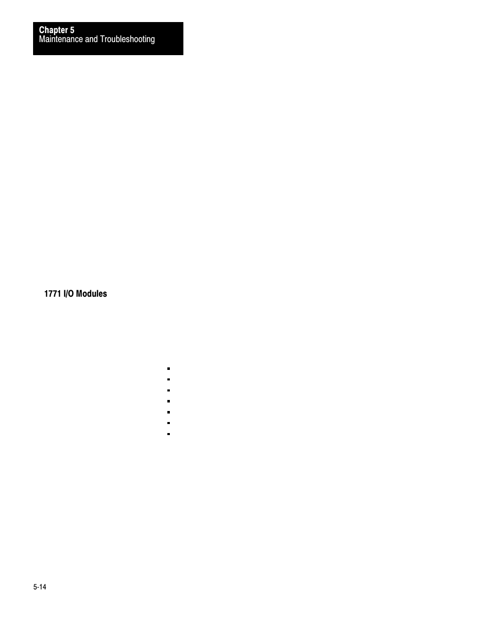 5ć14 | Rockwell Automation 1772-LV,D17726.6.1 A and I MNL MINI-PLC-2/15 PROCESSO User Manual | Page 84 / 94