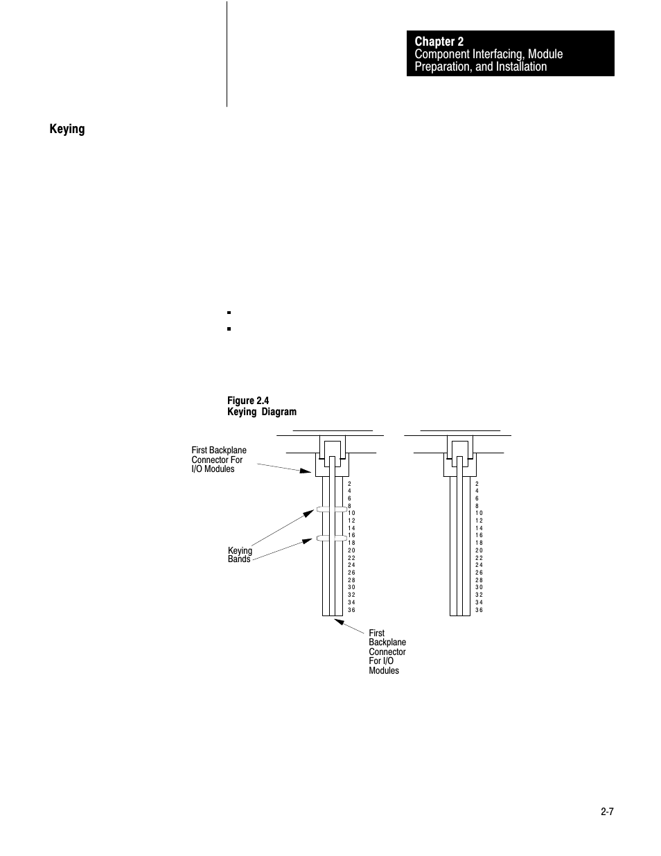 Keying, User manual | Rockwell Automation 1771-SF1 SERVO INT MOD User Manual | Page 11 / 19