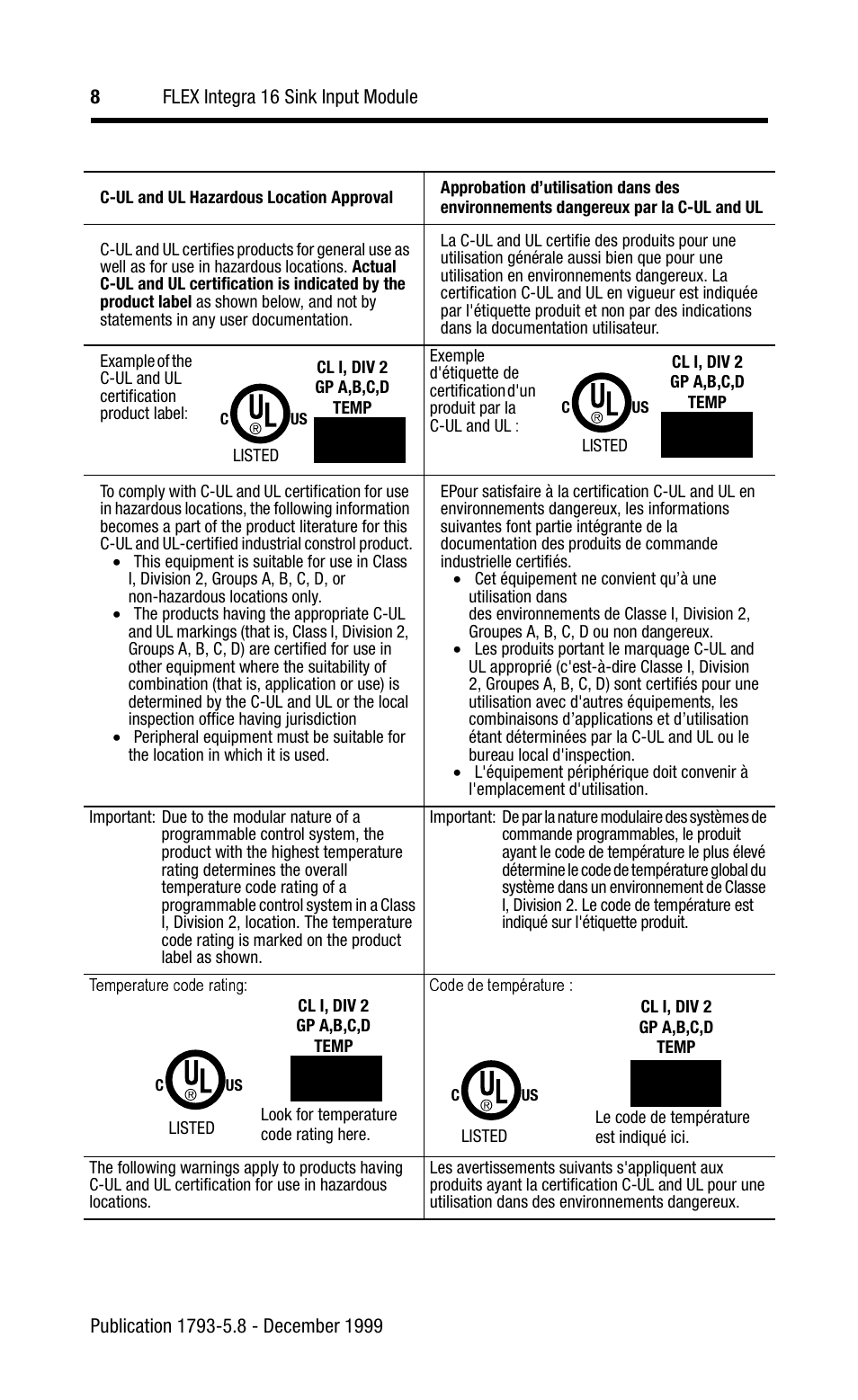 Rockwell Automation 1793-IB16 Flex Integra Input Module Install Inst User Manual | Page 8 / 12
