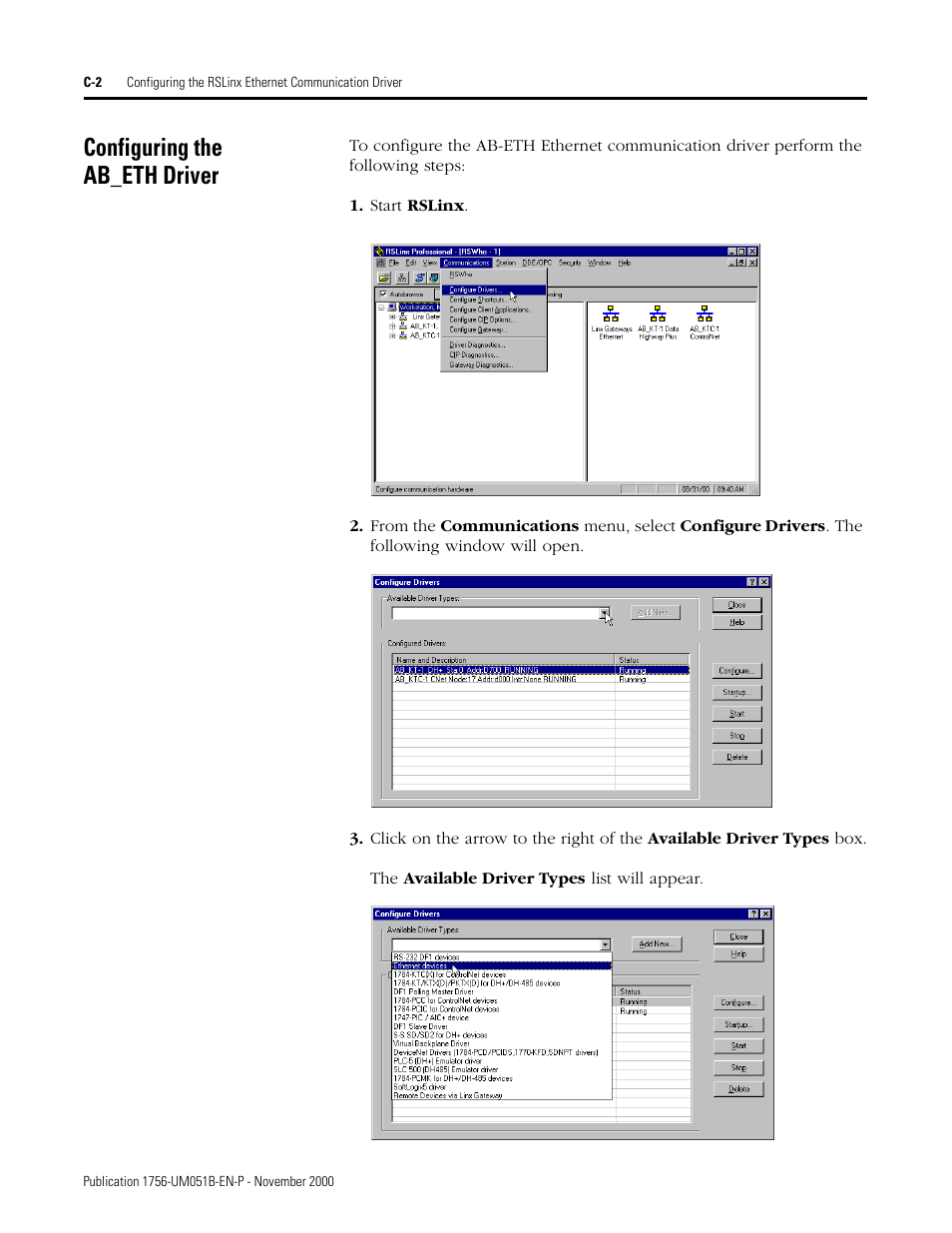Configuring the ab_eth driver | Rockwell Automation 1756-ENET/B ControlLogix Ethernet Communication Interface Module User Manual User Manual | Page 106 / 122