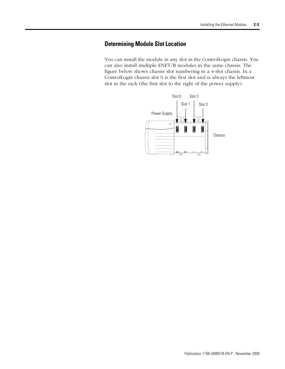 Determining module slot location -3, Determining module slot location | Rockwell Automation 1756-ENET/B ControlLogix Ethernet Communication Interface Module User Manual User Manual | Page 27 / 122