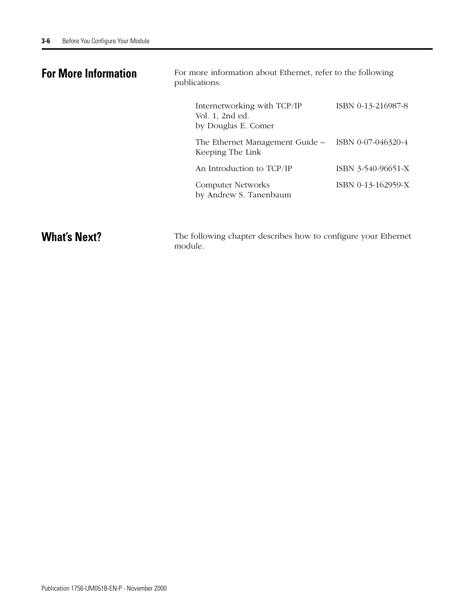 For more information, What’s next, For more information -6 what’s next? -6 | Create the producer ladder program -6 | Rockwell Automation 1756-ENET/B ControlLogix Ethernet Communication Interface Module User Manual User Manual | Page 38 / 122