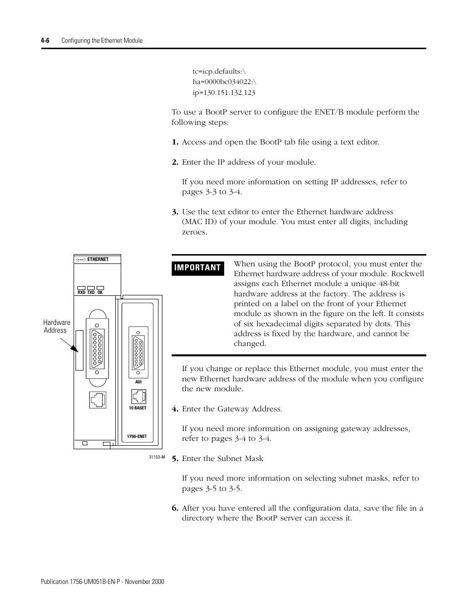 Rockwell Automation 1756-ENET/B ControlLogix Ethernet Communication Interface Module User Manual User Manual | Page 44 / 122