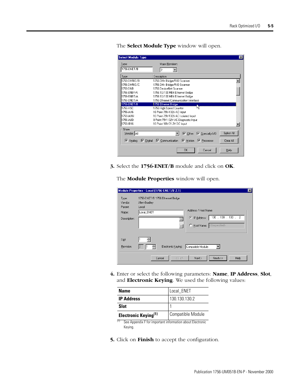 Rockwell Automation 1756-ENET/B ControlLogix Ethernet Communication Interface Module User Manual User Manual | Page 51 / 122