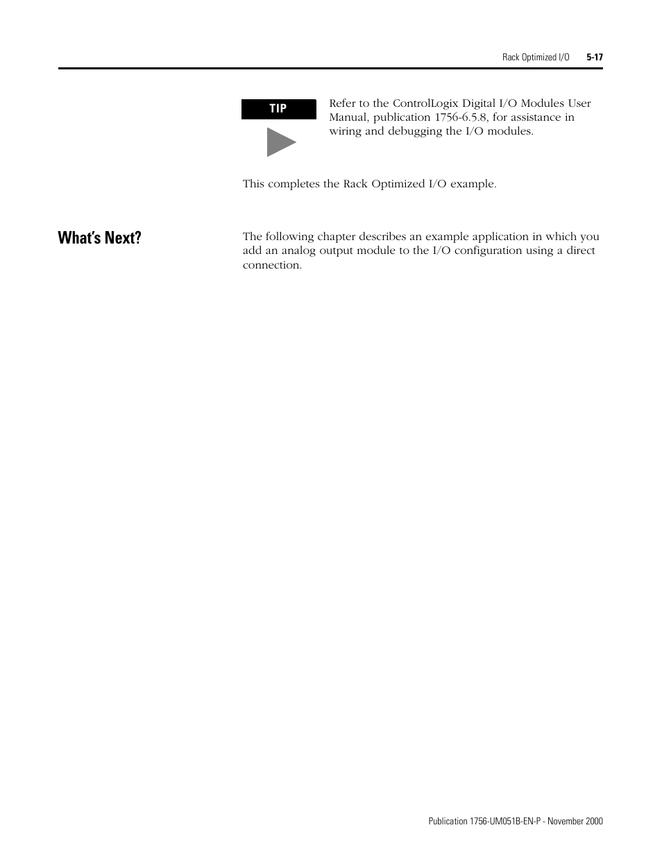 What’s next, What’s next? -17 | Rockwell Automation 1756-ENET/B ControlLogix Ethernet Communication Interface Module User Manual User Manual | Page 63 / 122