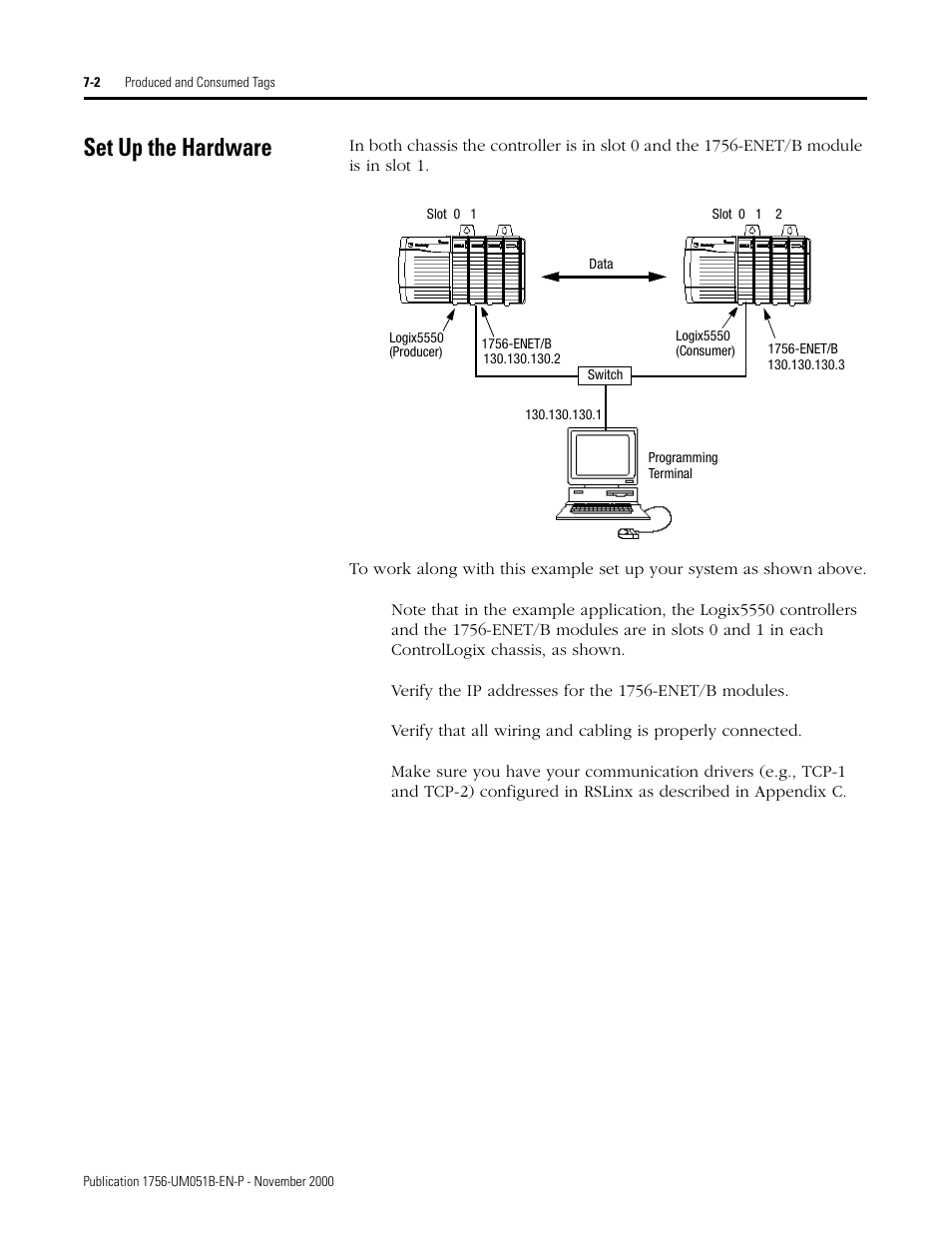 Set up the hardware, Set up the hardware -2 | Rockwell Automation 1756-ENET/B ControlLogix Ethernet Communication Interface Module User Manual User Manual | Page 78 / 122