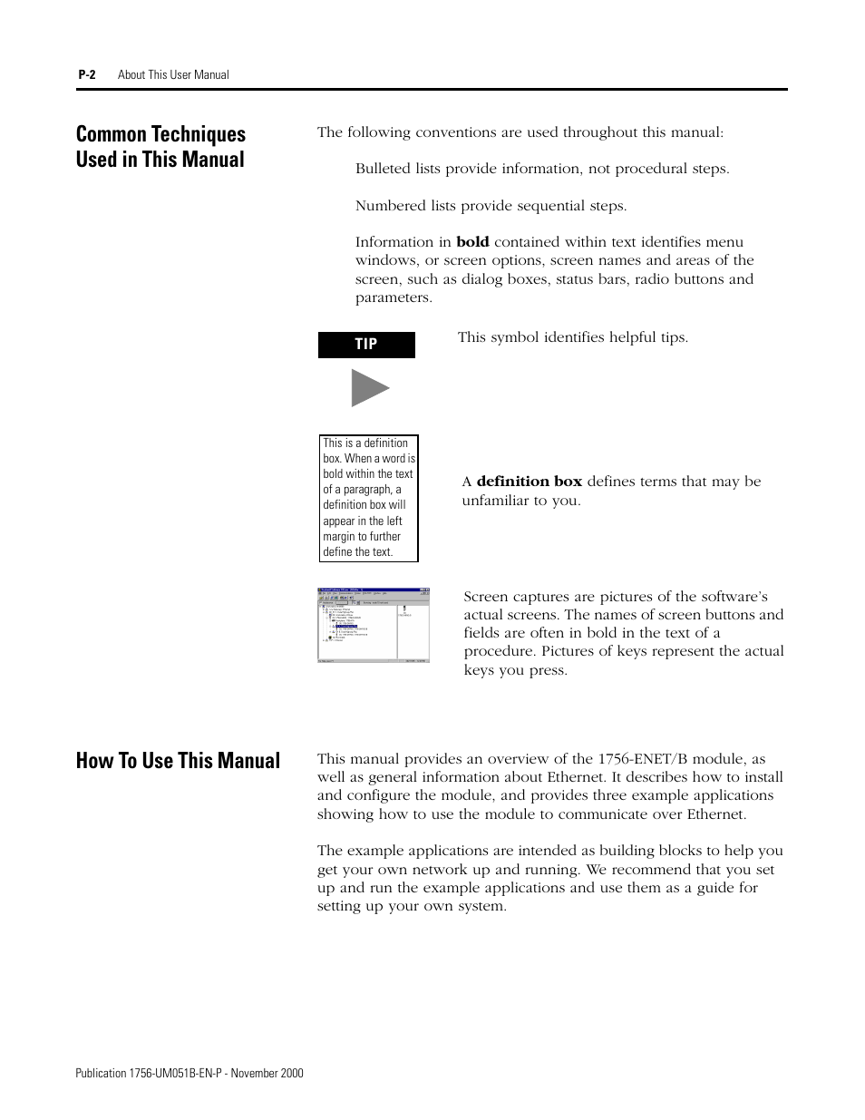 Common techniques used in this manual, How to use this manual | Rockwell Automation 1756-ENET/B ControlLogix Ethernet Communication Interface Module User Manual User Manual | Page 8 / 122
