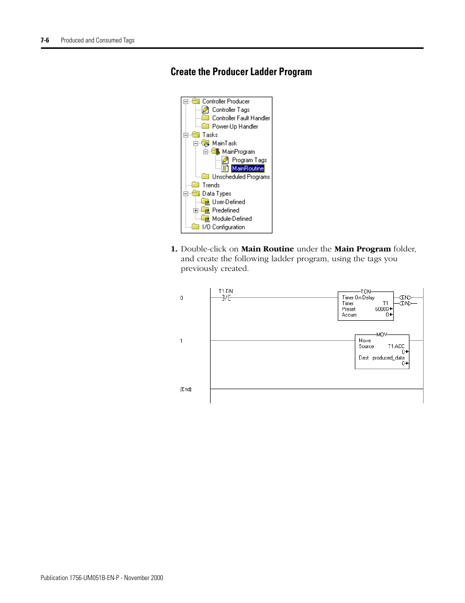 Create the producer ladder program | Rockwell Automation 1756-ENET/B ControlLogix Ethernet Communication Interface Module User Manual User Manual | Page 82 / 122