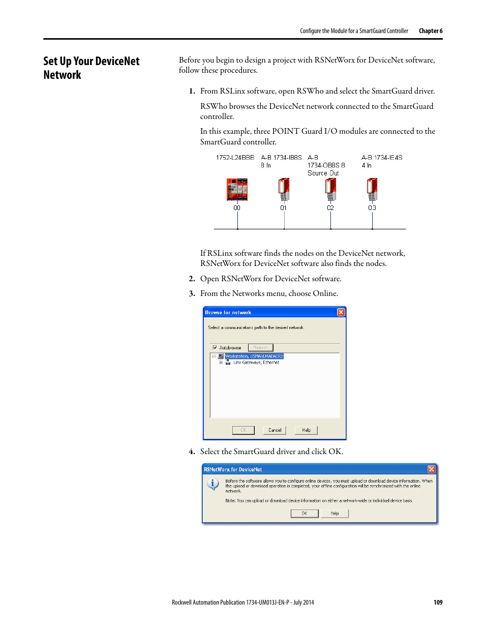 Set up your devicenet network | Rockwell Automation 1734-IE4S POINT Guard I/O Safety Modules User Manual User Manual | Page 109 / 212