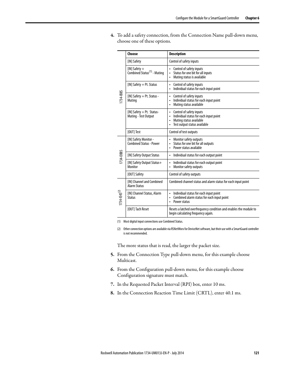 Rockwell Automation 1734-IE4S POINT Guard I/O Safety Modules User Manual User Manual | Page 121 / 212