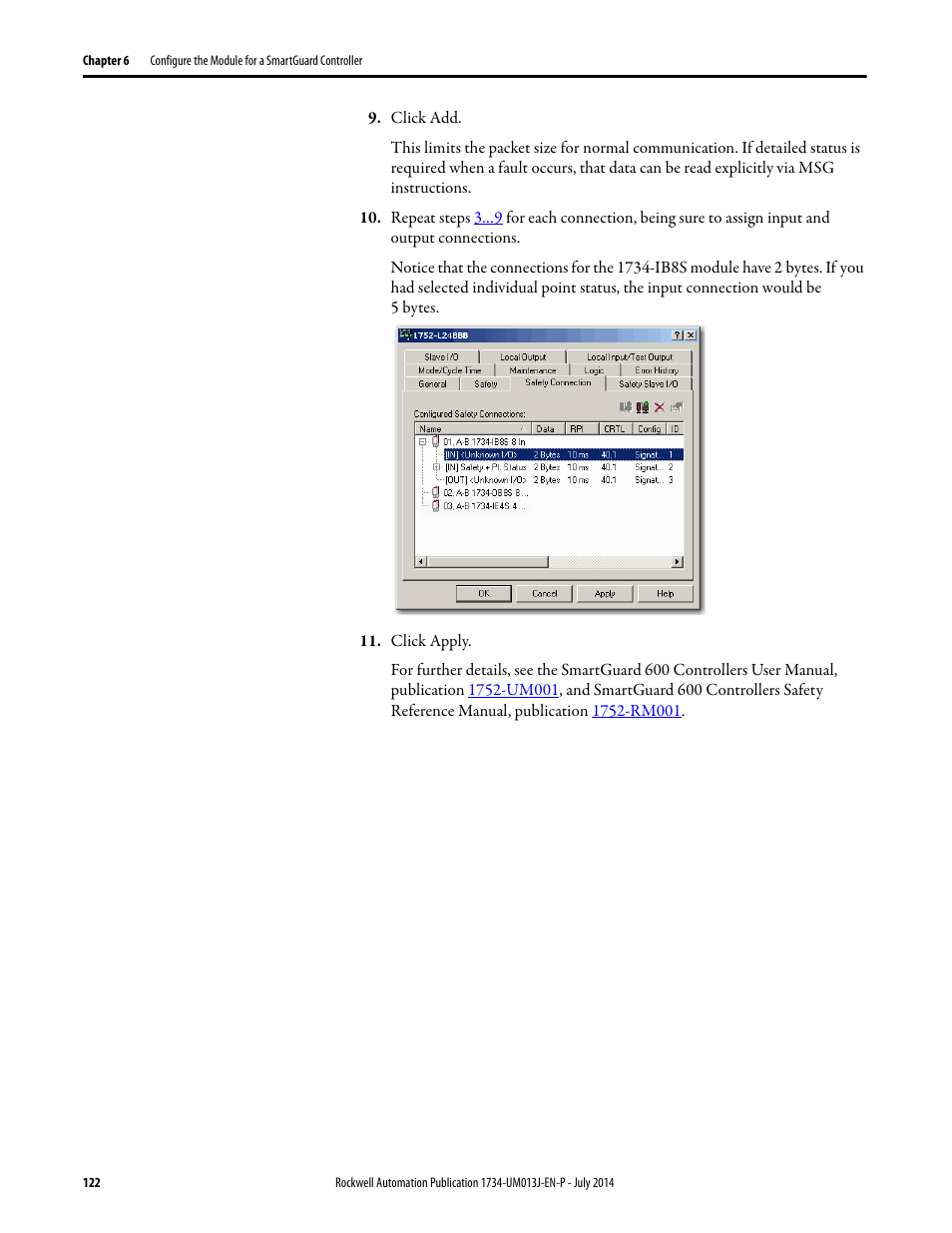 Rockwell Automation 1734-IE4S POINT Guard I/O Safety Modules User Manual User Manual | Page 122 / 212