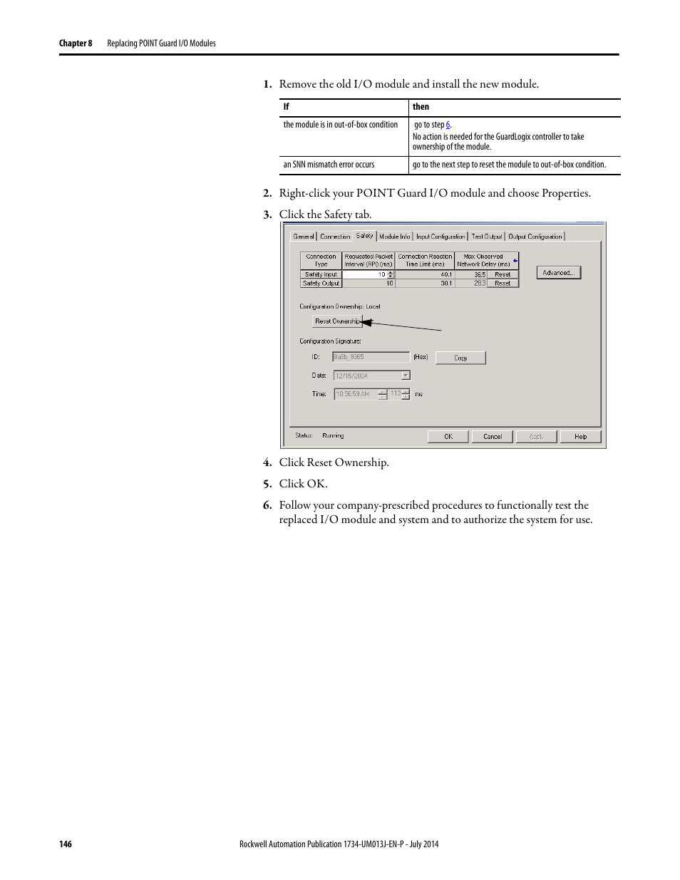 Rockwell Automation 1734-IE4S POINT Guard I/O Safety Modules User Manual User Manual | Page 146 / 212