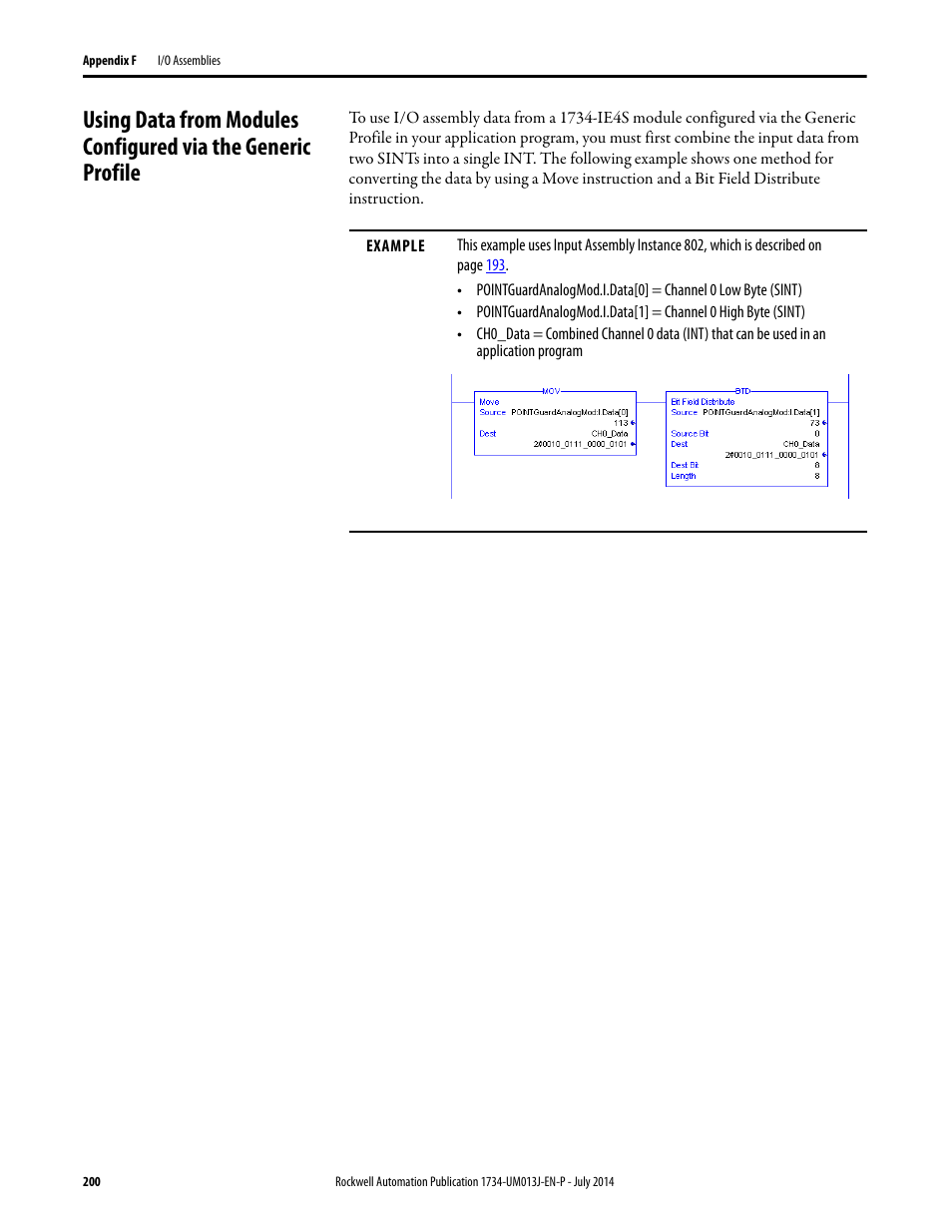 Rockwell Automation 1734-IE4S POINT Guard I/O Safety Modules User Manual User Manual | Page 200 / 212