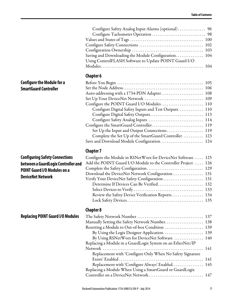Rockwell Automation 1734-IE4S POINT Guard I/O Safety Modules User Manual User Manual | Page 7 / 212