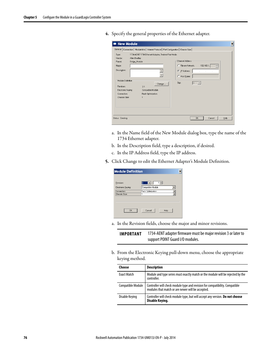 Rockwell Automation 1734-IE4S POINT Guard I/O Safety Modules User Manual User Manual | Page 76 / 212