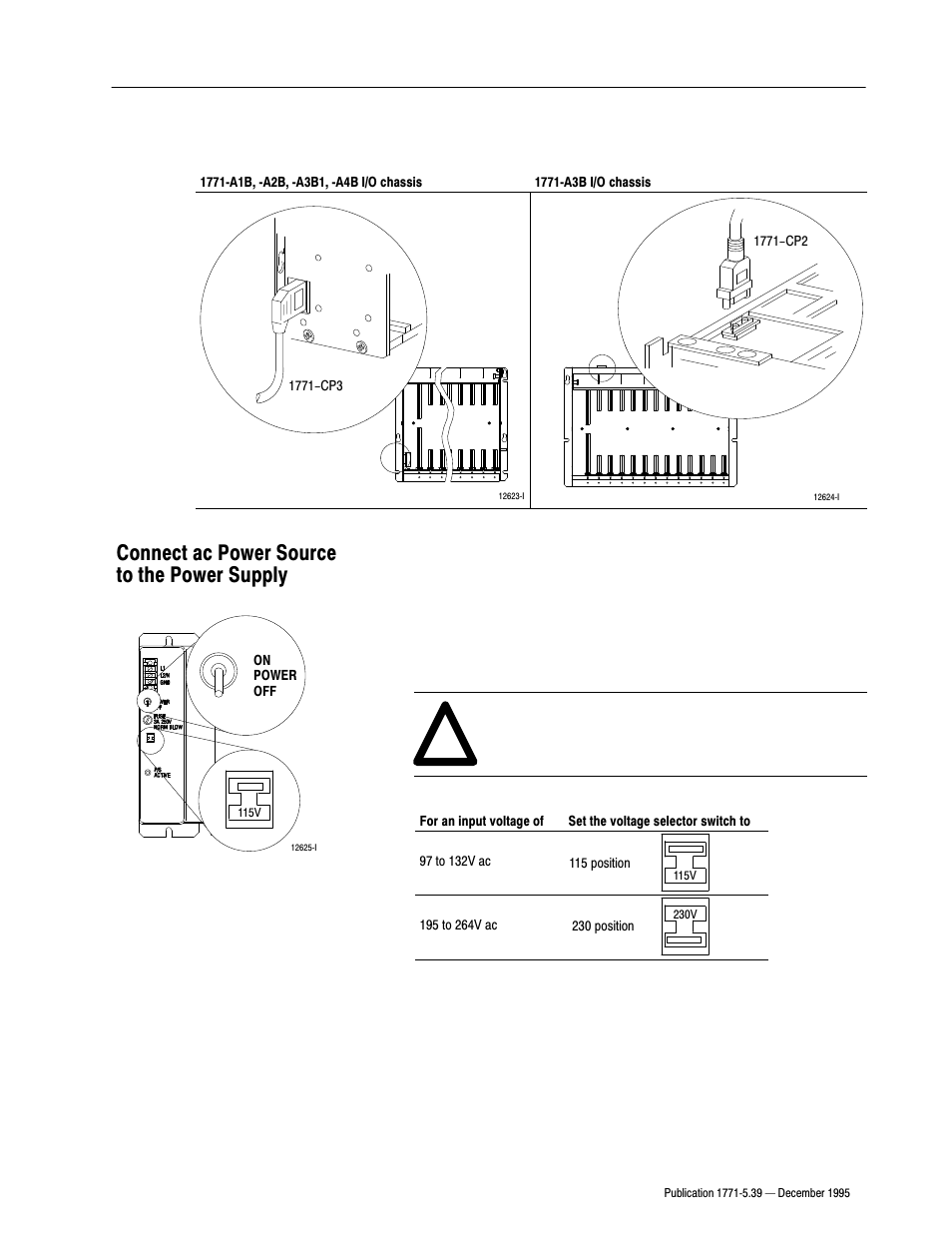 Connect ac power source to the power supply | Rockwell Automation 1771-P7 AC(120/220V) 16A Installation Instructions User Manual | Page 7 / 10