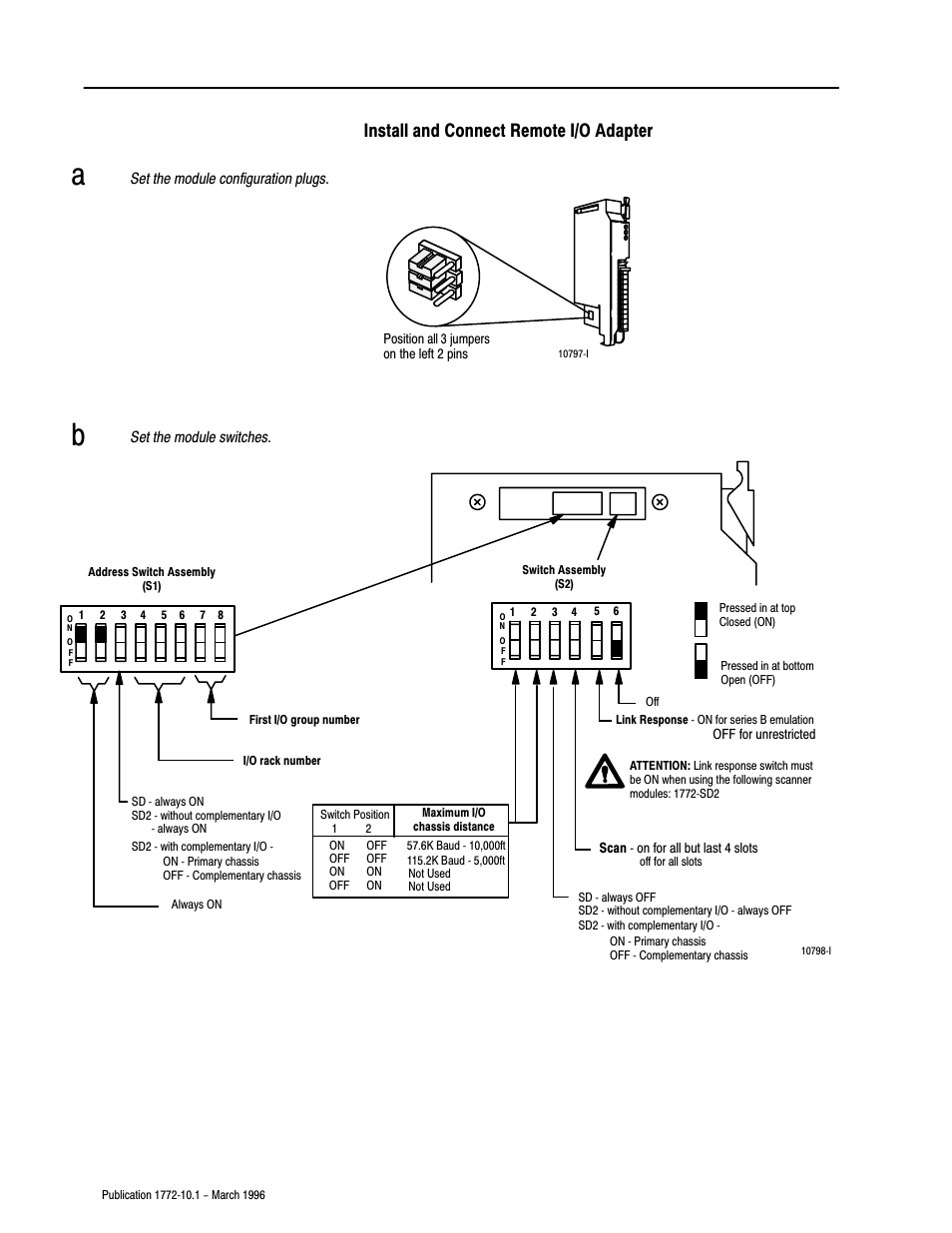 Install and connect remote i/o adapter | Rockwell Automation 1772-LPx DATA PLC-2 FAMILY PROG CONTRL User Manual | Page 13 / 18