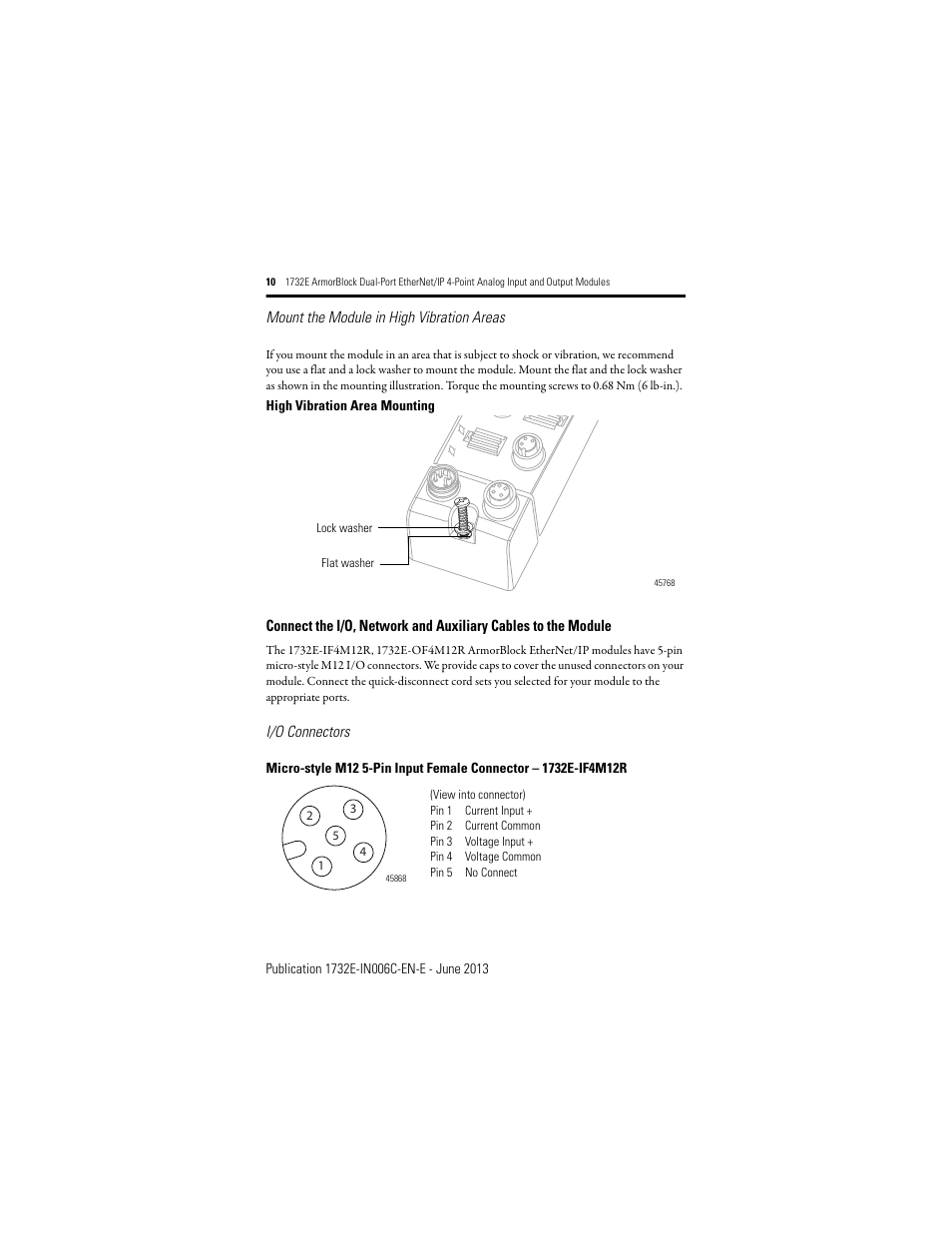 Rockwell Automation 1732E-OF4M12R ArmorBlock Dual-Port EtherNet/IP 4-Point Analog Input and Output User Manual | Page 10 / 24