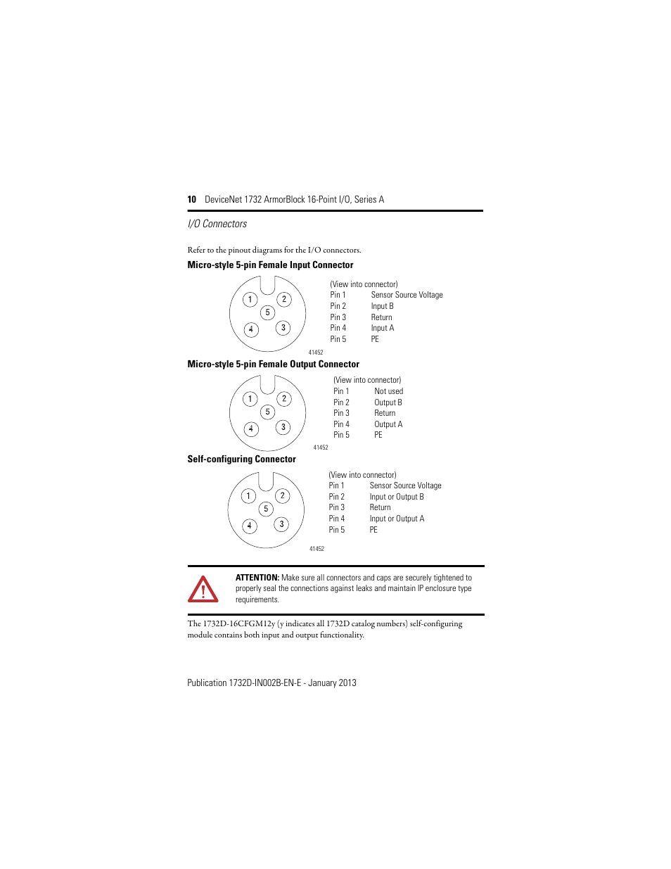 Rockwell Automation 1732D-XXXX DeviceNet ArmorBlock 16-Point I/O, Series A User Manual | Page 10 / 24