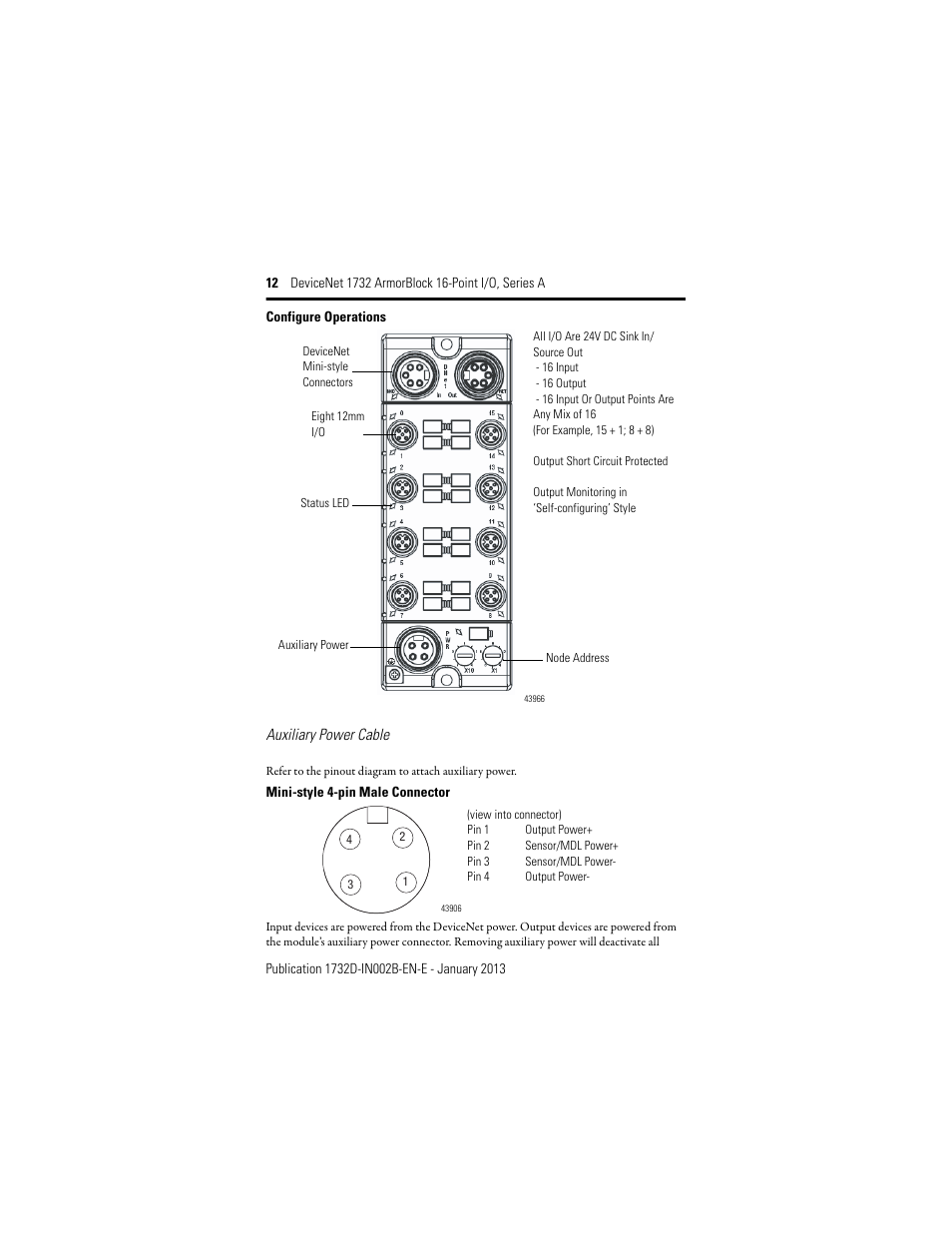 Rockwell Automation 1732D-XXXX DeviceNet ArmorBlock 16-Point I/O, Series A User Manual | Page 12 / 24