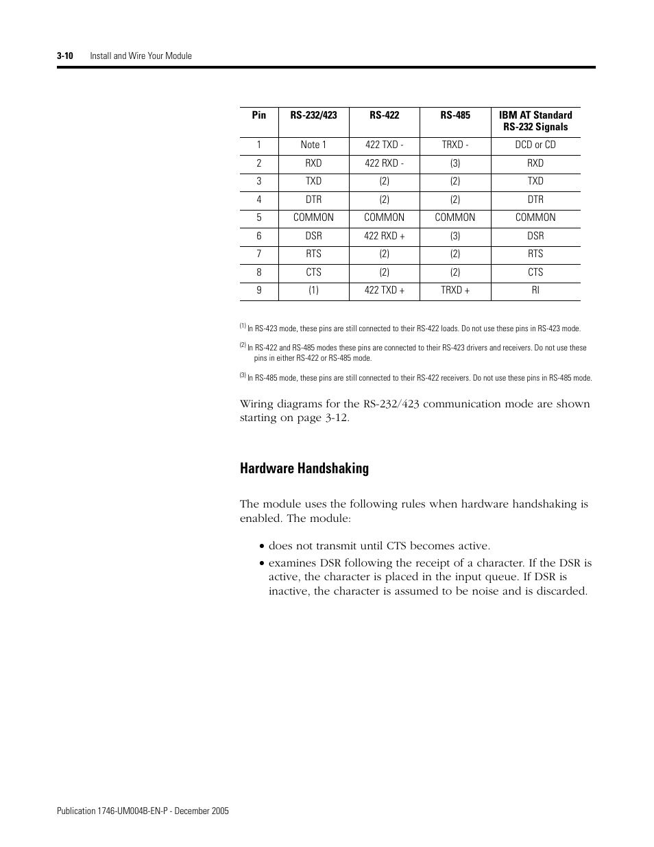 Hardware handshaking -10, Hardware handshaking | Rockwell Automation 1746-BAS-T SLC 500 Basic Basic-T Modules User Manual | Page 44 / 90