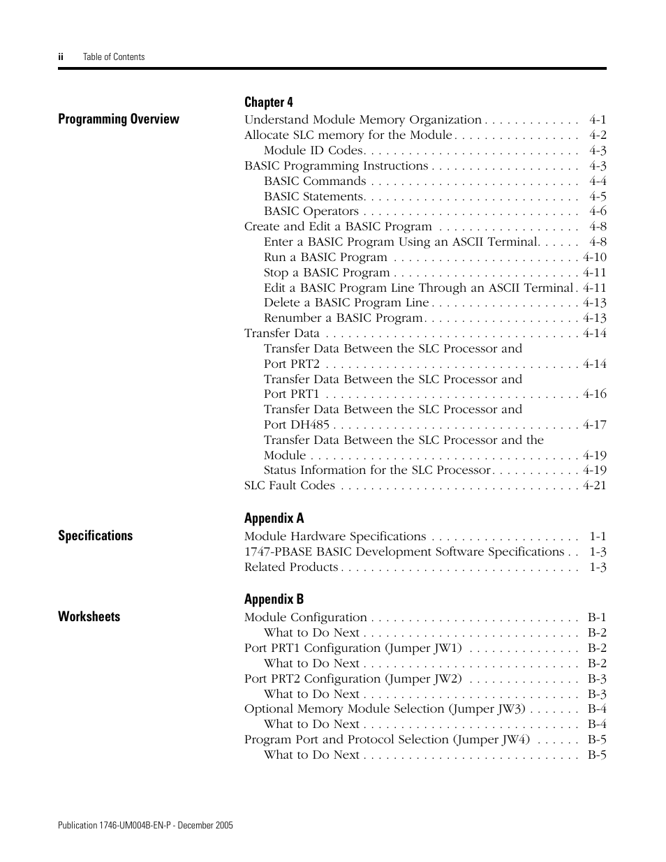 Rockwell Automation 1746-BAS-T SLC 500 Basic Basic-T Modules User Manual | Page 6 / 90