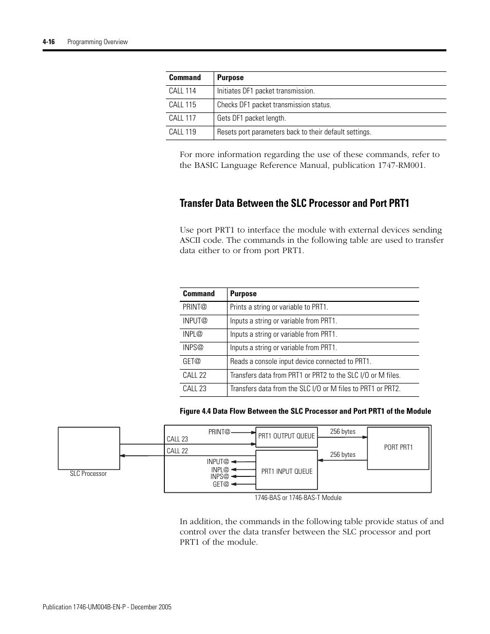 Transfer data between the slc processor and | Rockwell Automation 1746-BAS-T SLC 500 Basic Basic-T Modules User Manual | Page 64 / 90