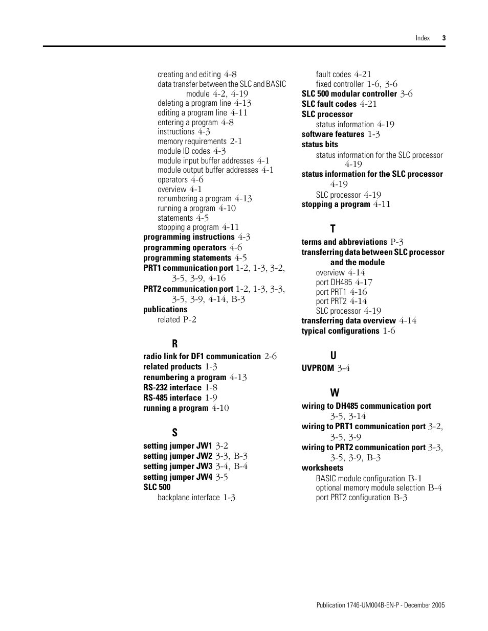 Rockwell Automation 1746-BAS-T SLC 500 Basic Basic-T Modules User Manual | Page 89 / 90