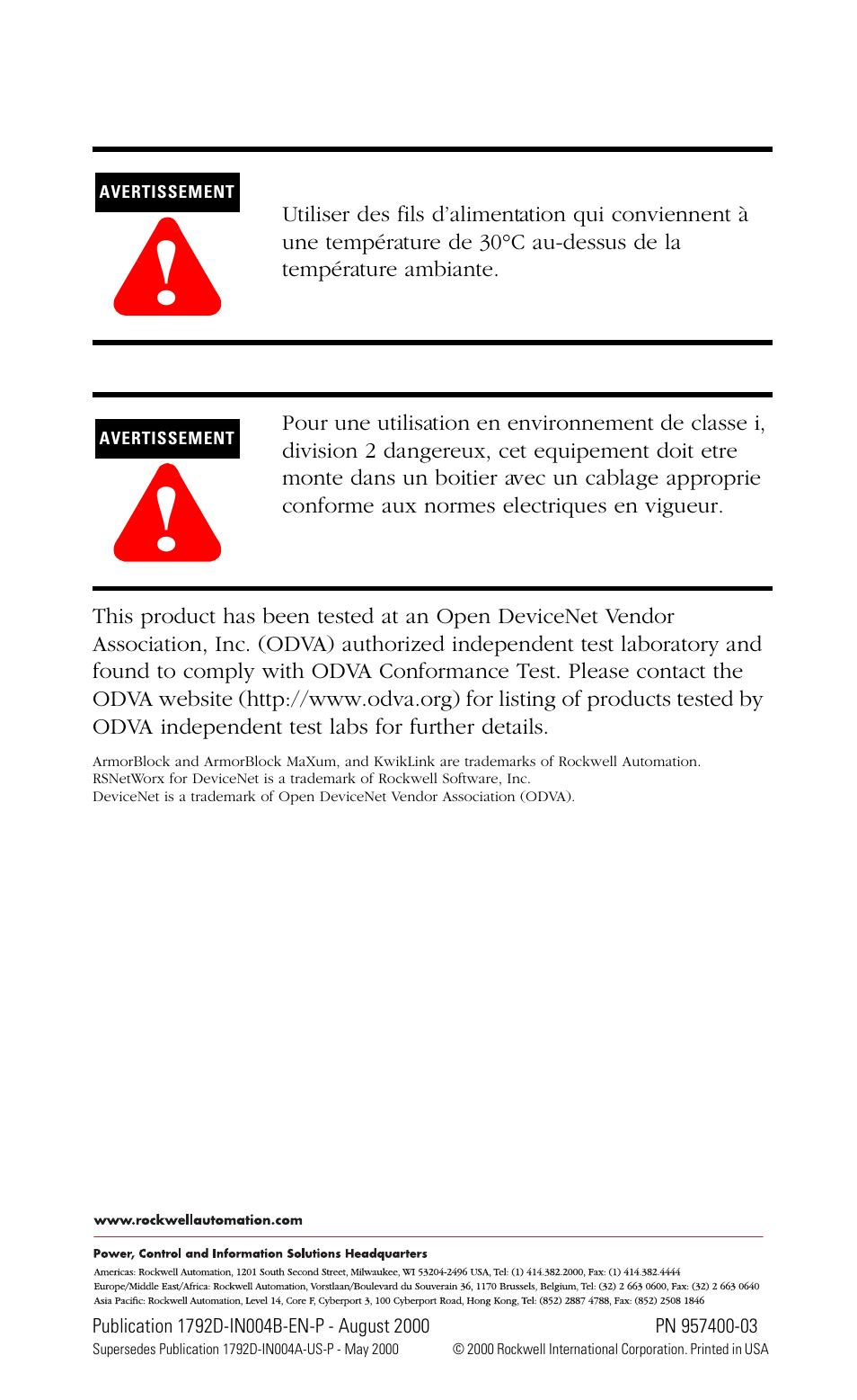 Rockwell Automation 1792D-12BVT4D ArmorBlock MaXum 12 Input/4 Output Module Series B User Manual | Page 16 / 16