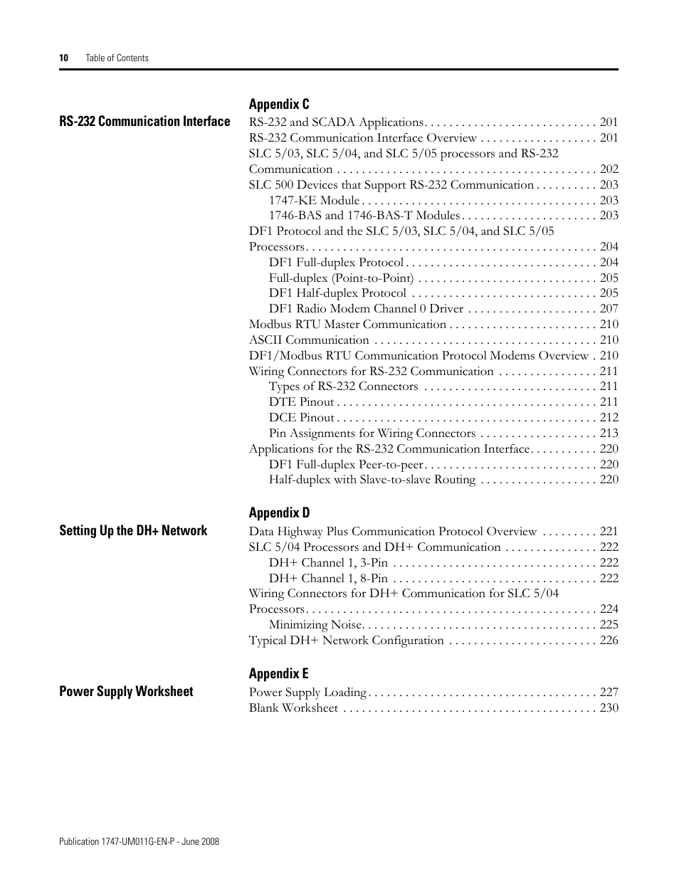 Rockwell Automation 1747-L5xx SLC 500 Modular Hardware Style User Manual User Manual | Page 10 / 296