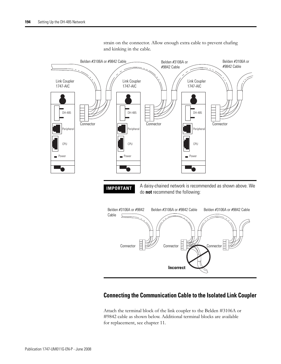 Rockwell Automation 1747-L5xx SLC 500 Modular Hardware Style User Manual User Manual | Page 194 / 296