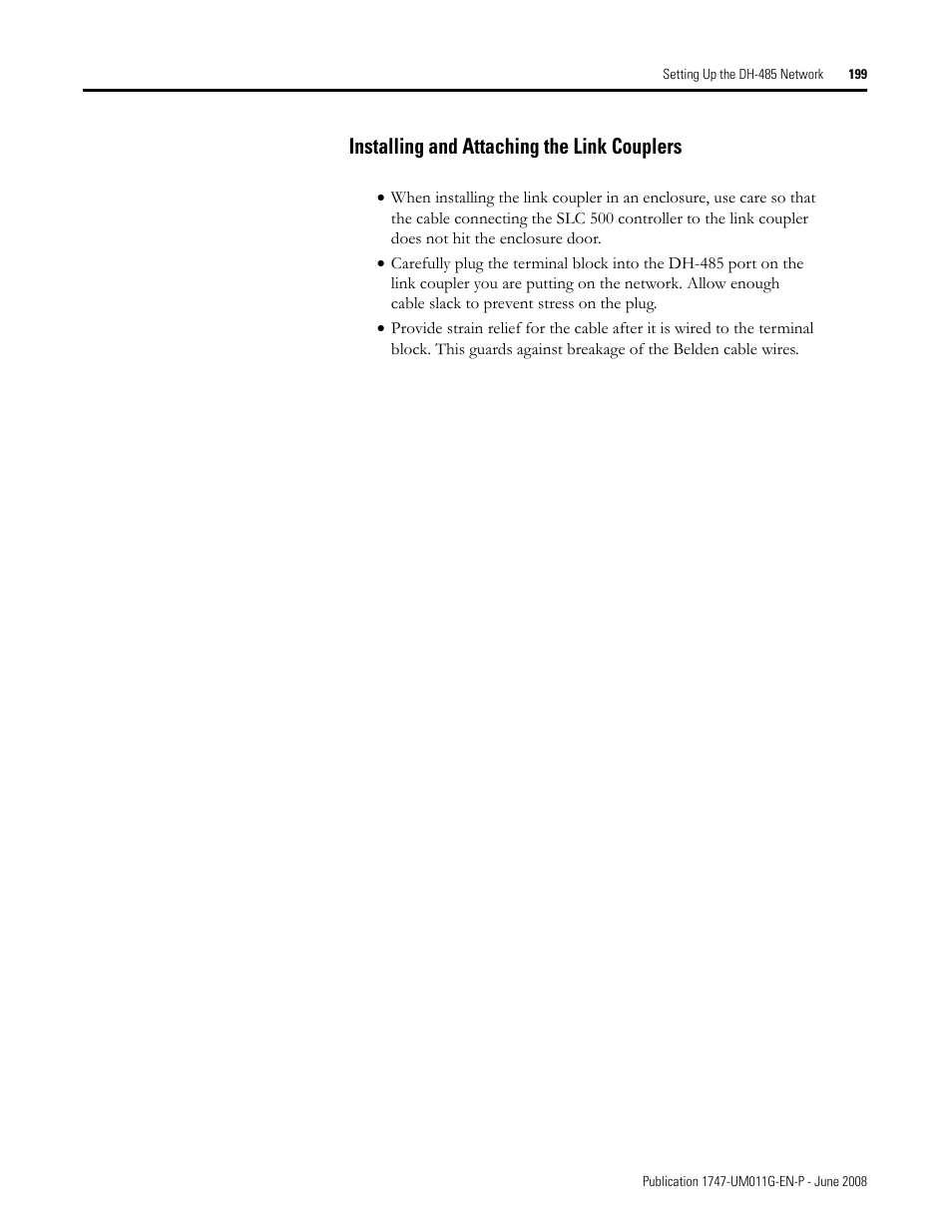 Installing and attaching the link couplers | Rockwell Automation 1747-L5xx SLC 500 Modular Hardware Style User Manual User Manual | Page 199 / 296