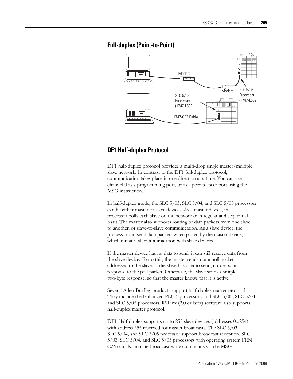 Rockwell Automation 1747-L5xx SLC 500 Modular Hardware Style User Manual User Manual | Page 205 / 296