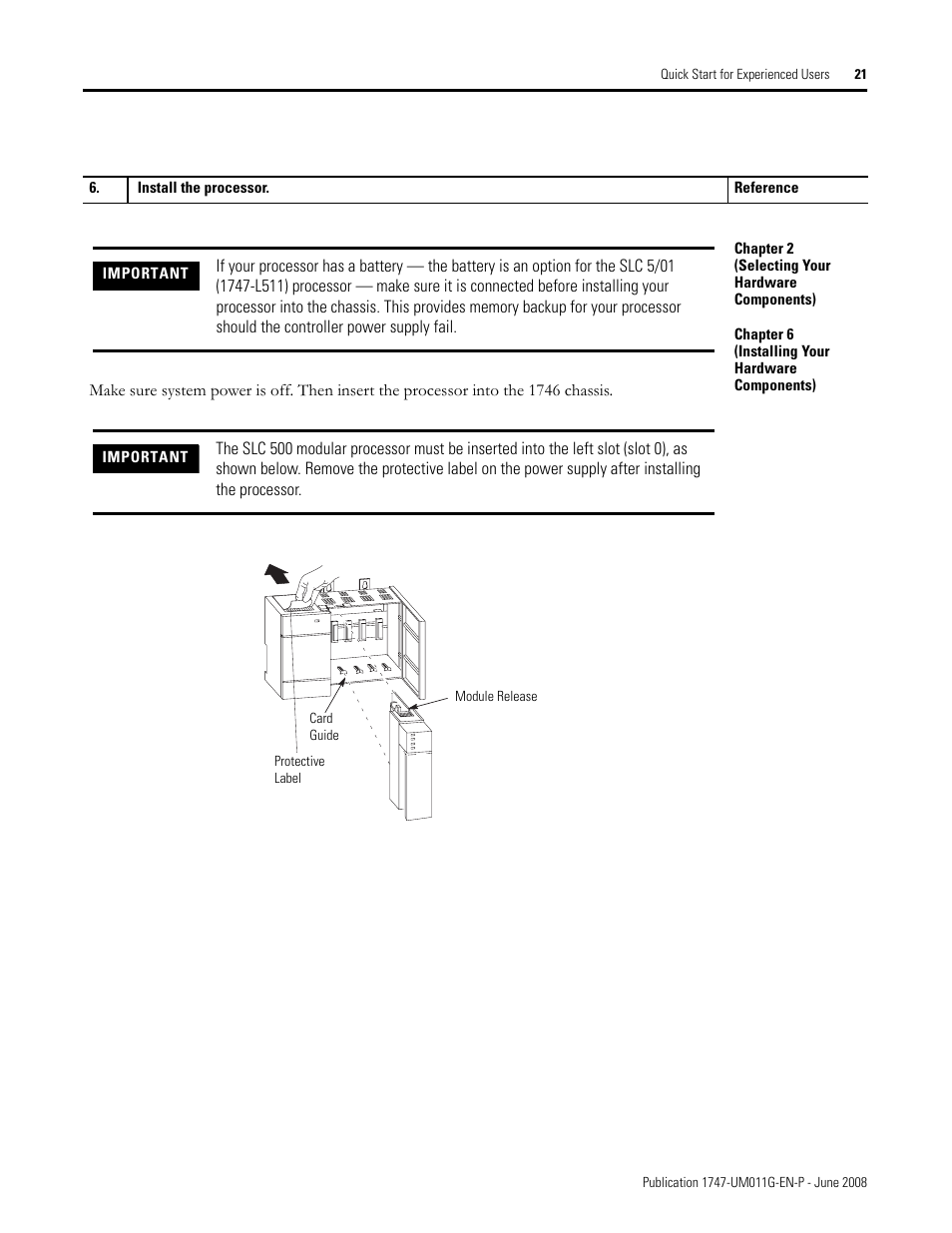 Rockwell Automation 1747-L5xx SLC 500 Modular Hardware Style User Manual User Manual | Page 21 / 296