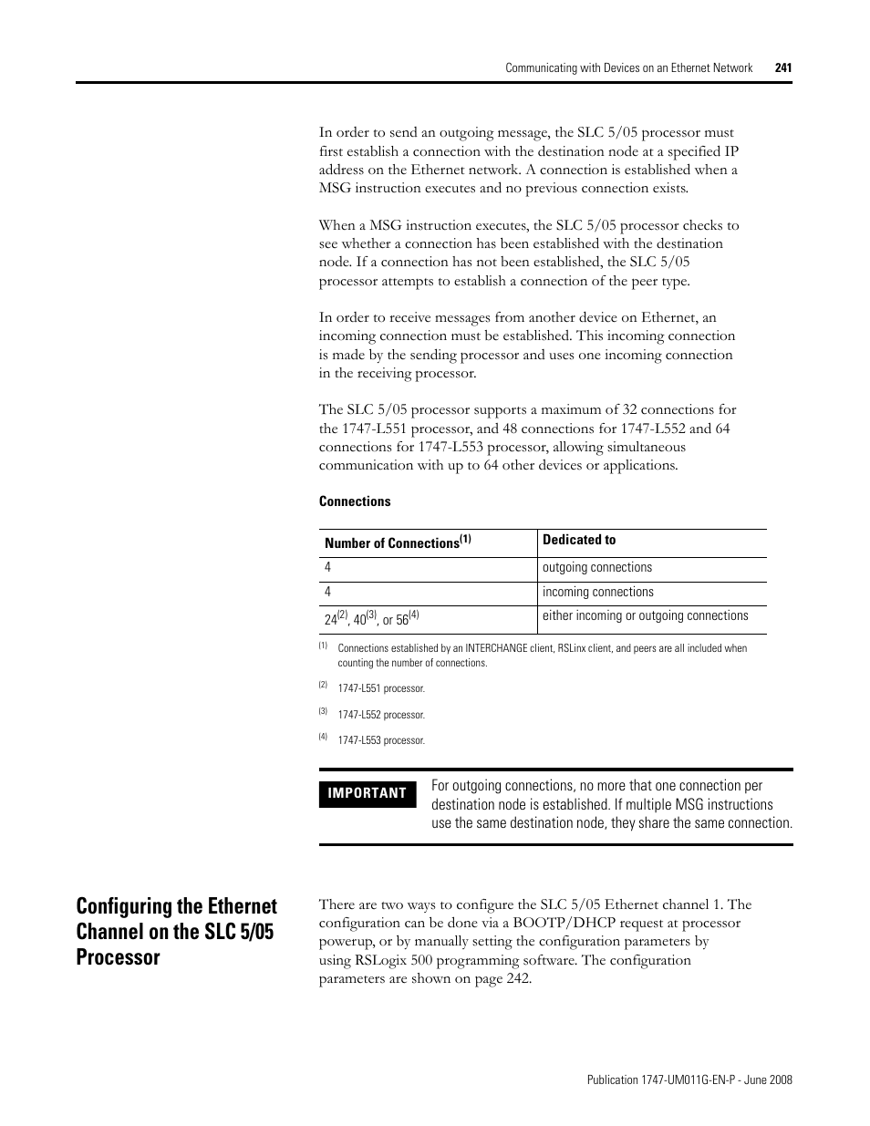 Rockwell Automation 1747-L5xx SLC 500 Modular Hardware Style User Manual User Manual | Page 241 / 296