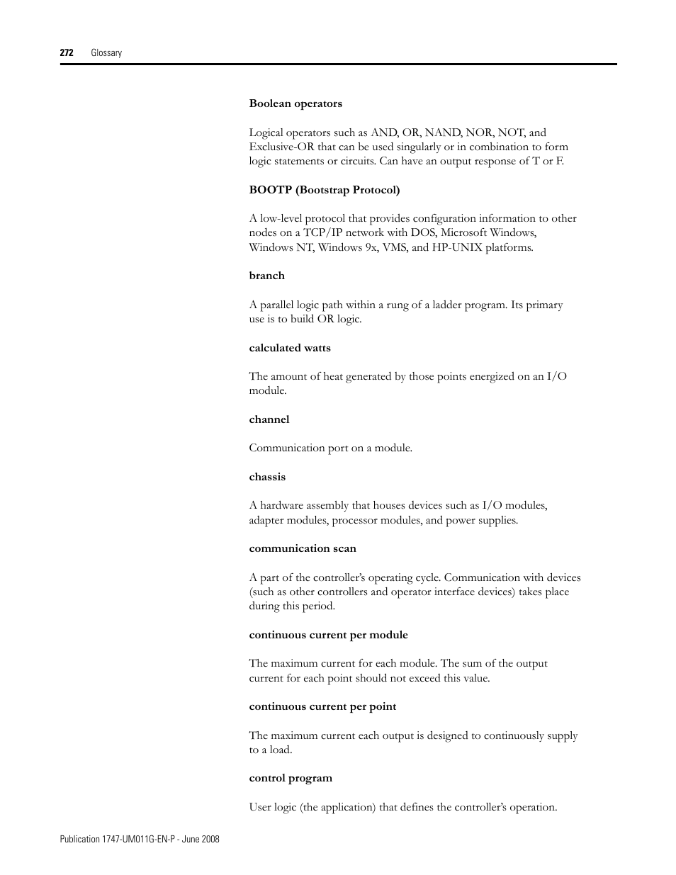 Rockwell Automation 1747-L5xx SLC 500 Modular Hardware Style User Manual User Manual | Page 272 / 296