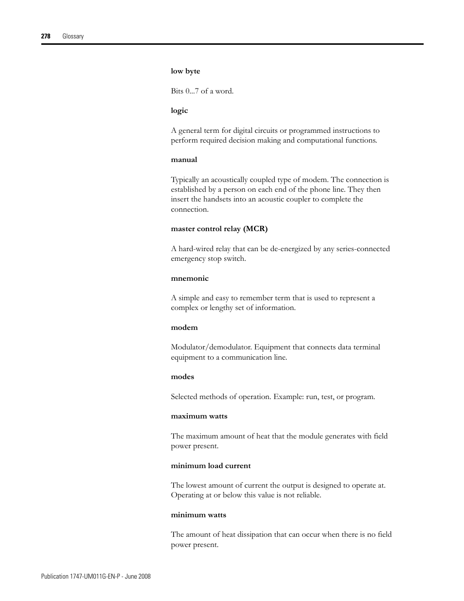 Rockwell Automation 1747-L5xx SLC 500 Modular Hardware Style User Manual User Manual | Page 278 / 296
