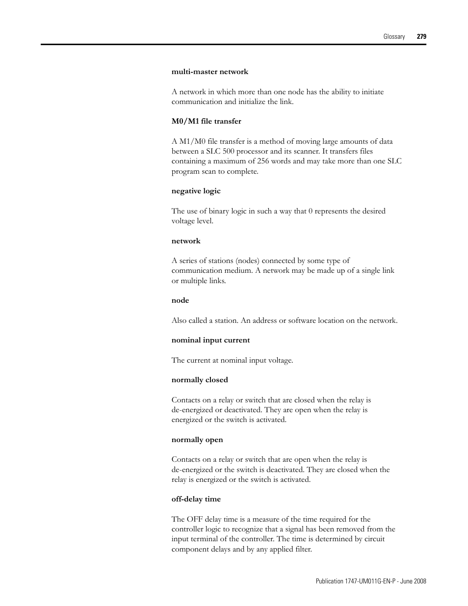 Rockwell Automation 1747-L5xx SLC 500 Modular Hardware Style User Manual User Manual | Page 279 / 296